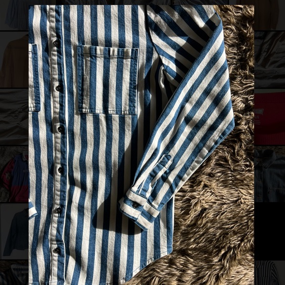 Striped Button up shirt (denim) - Picture 4 of 8